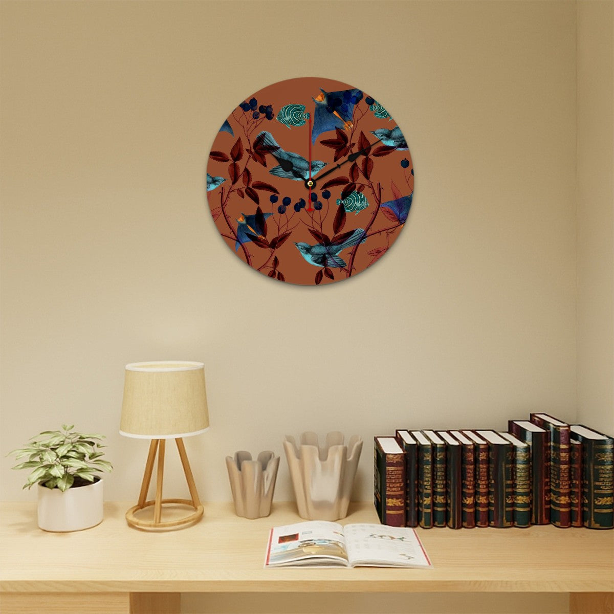 Reloj de pared Pájaros celestes