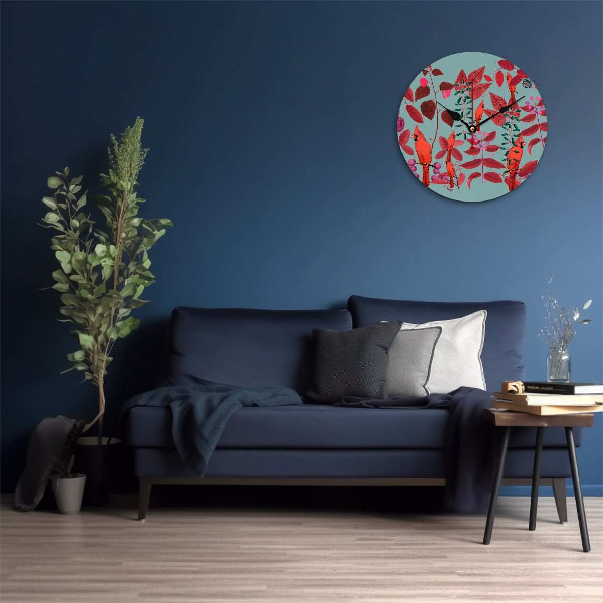 Reloj de pared Botanical Bird