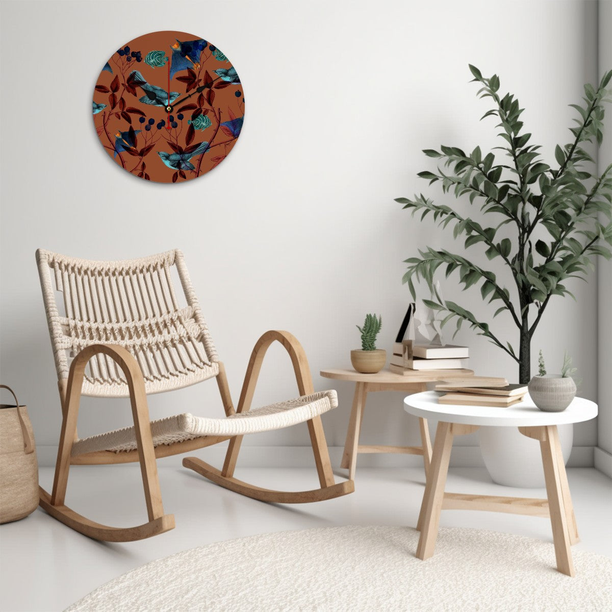 Reloj de pared Pájaros celestes